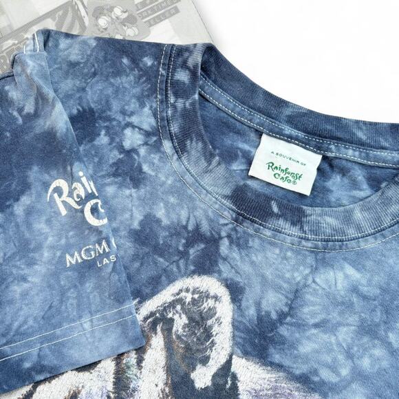 Blue vintage 90s tie dye rainforest - Picture 2 of 5
